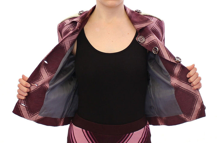 Elegante Jacke mit mehrfarbigem Karodruck
