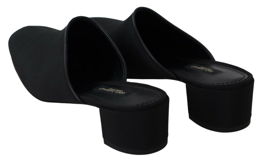 Schwarze Grosgrain-Sandalen Sandalen Frauen Schuhe