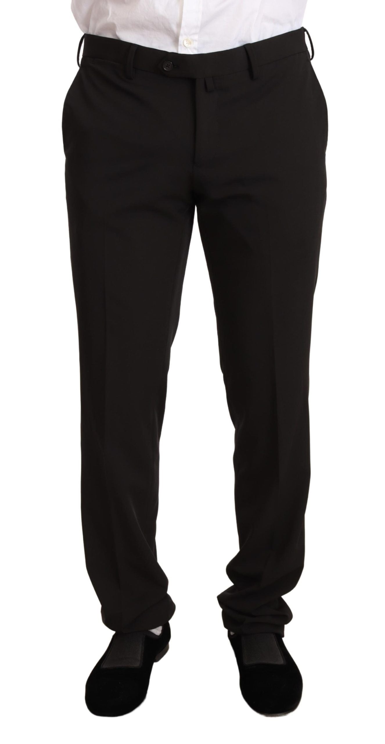 Elegant black two-piece slim fit suit