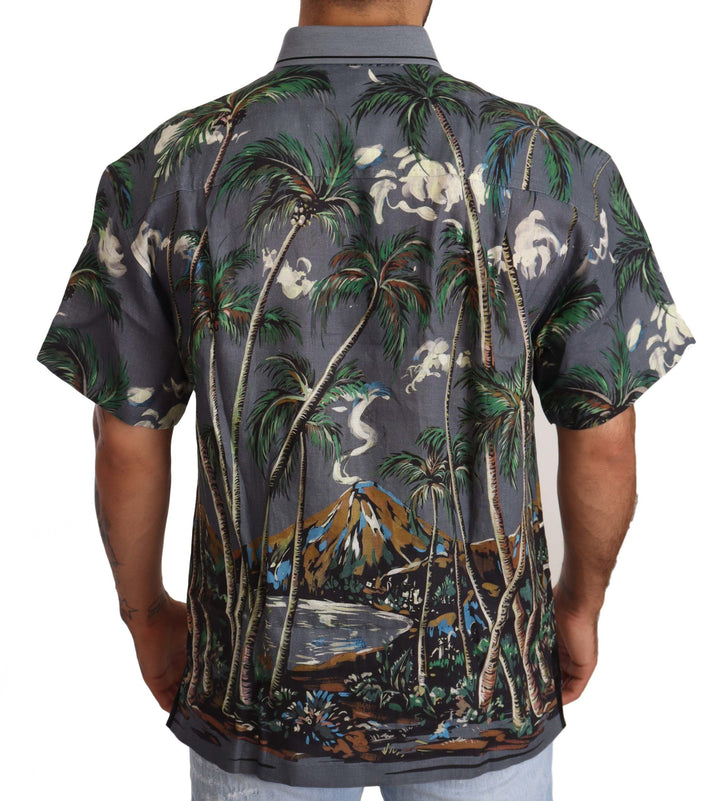 Tropical Elegance Leinen Seide Herrenhemd