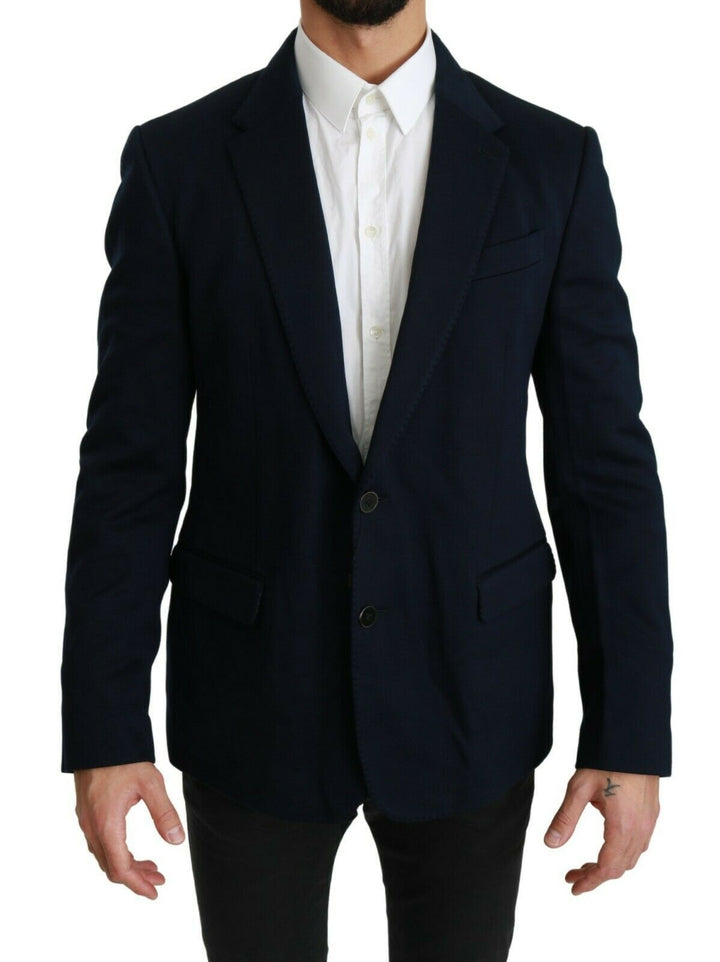 Eleganter schmal geschnittener dunkelblauer Herren-Blazer
