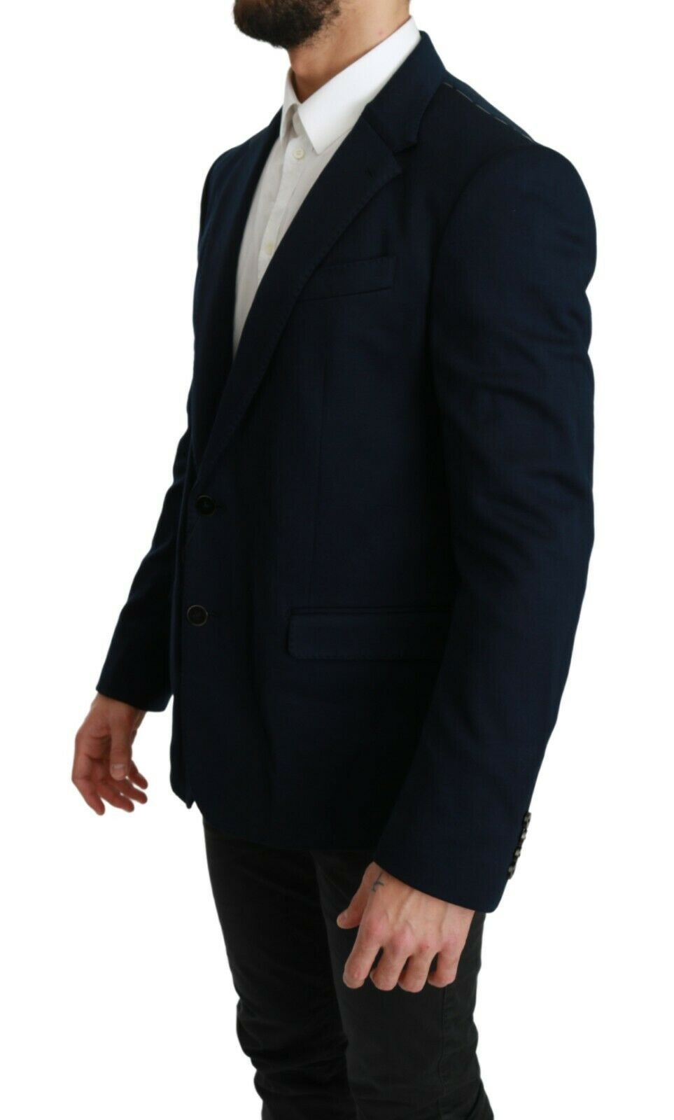 Eleganter schmal geschnittener dunkelblauer Herren-Blazer