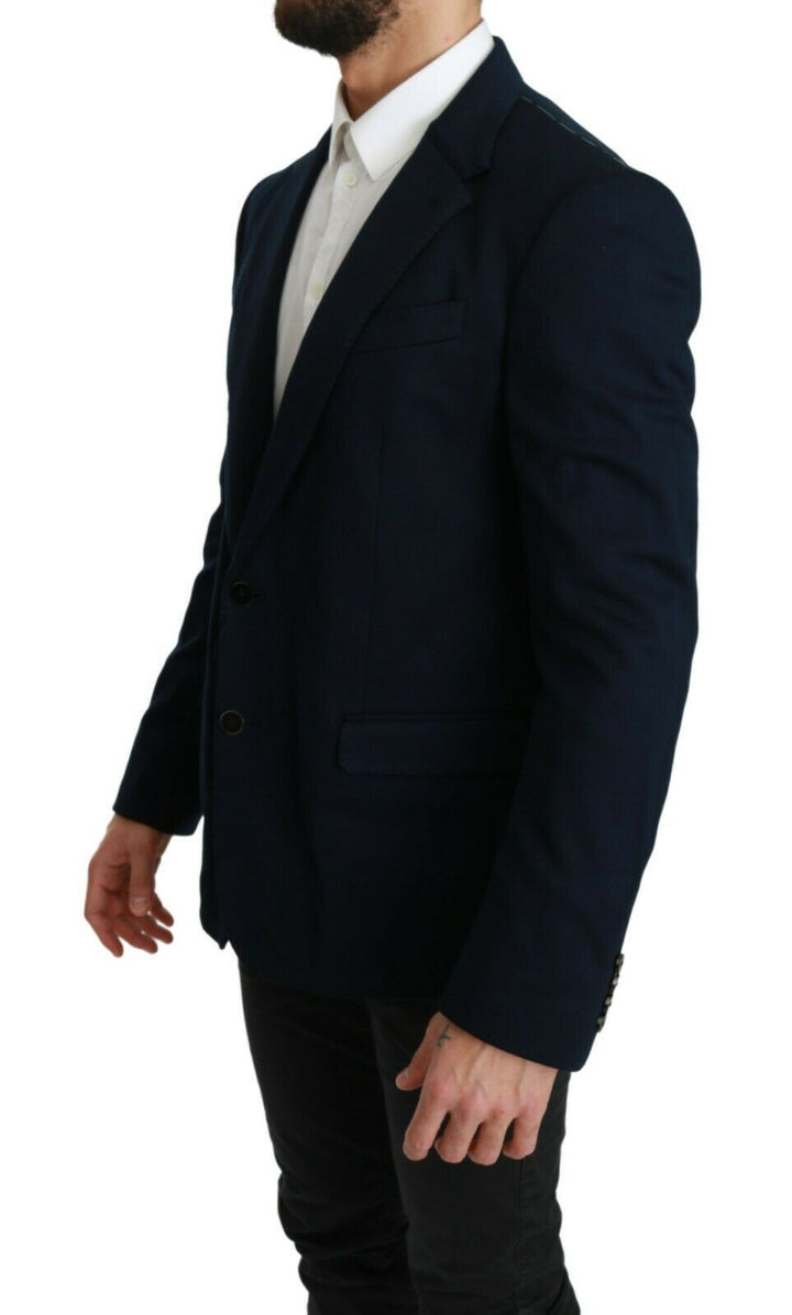 Eleganter schmal geschnittener dunkelblauer Herren-Blazer