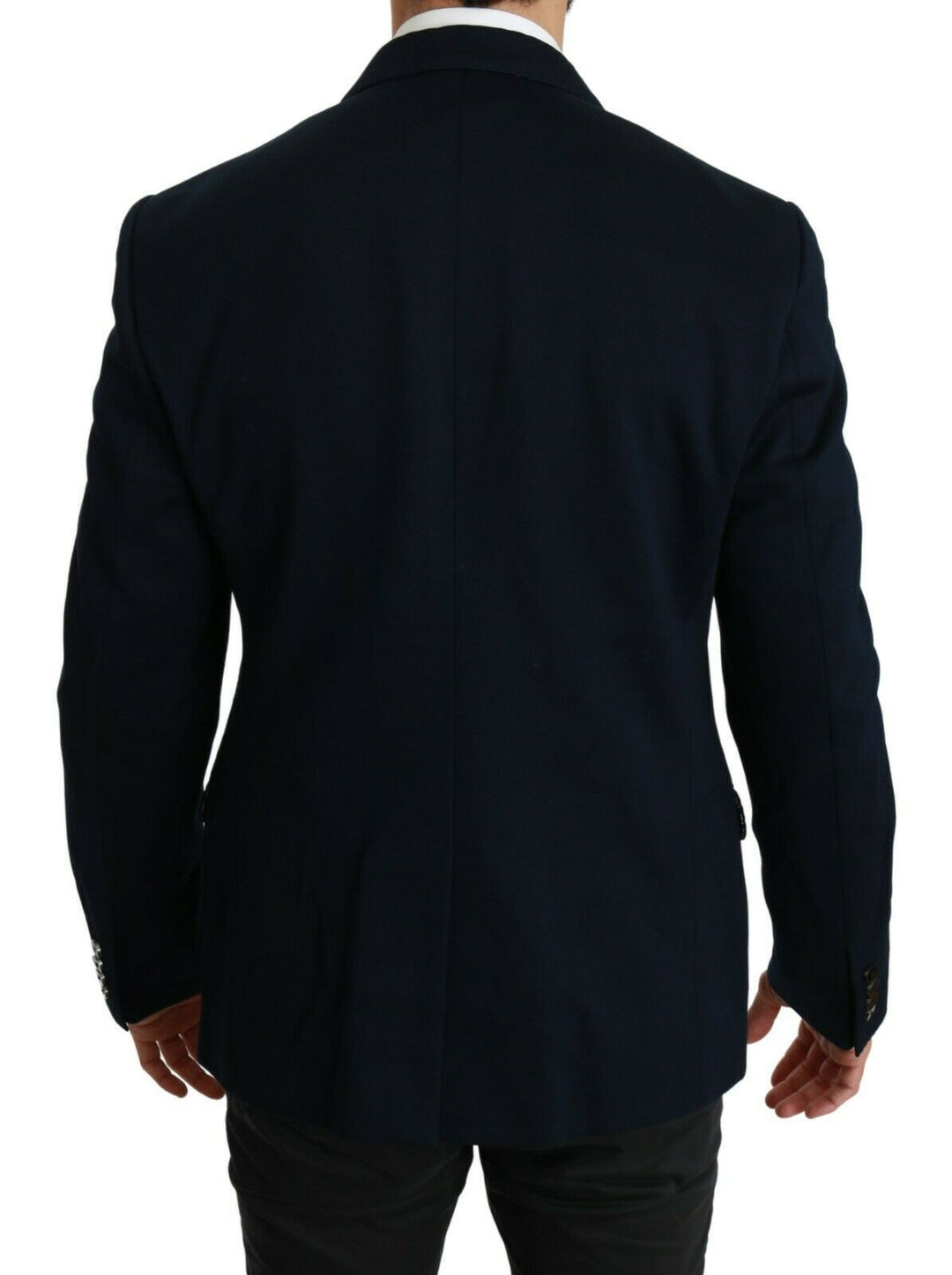 Eleganter schmal geschnittener dunkelblauer Herren-Blazer