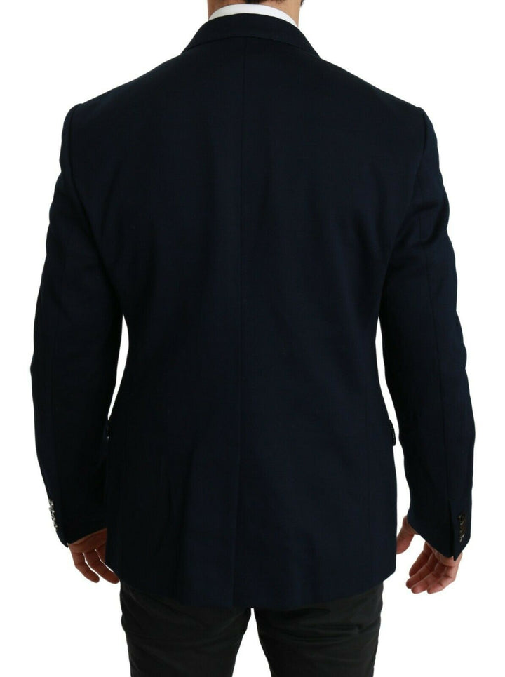 Eleganter schmal geschnittener dunkelblauer Herren-Blazer