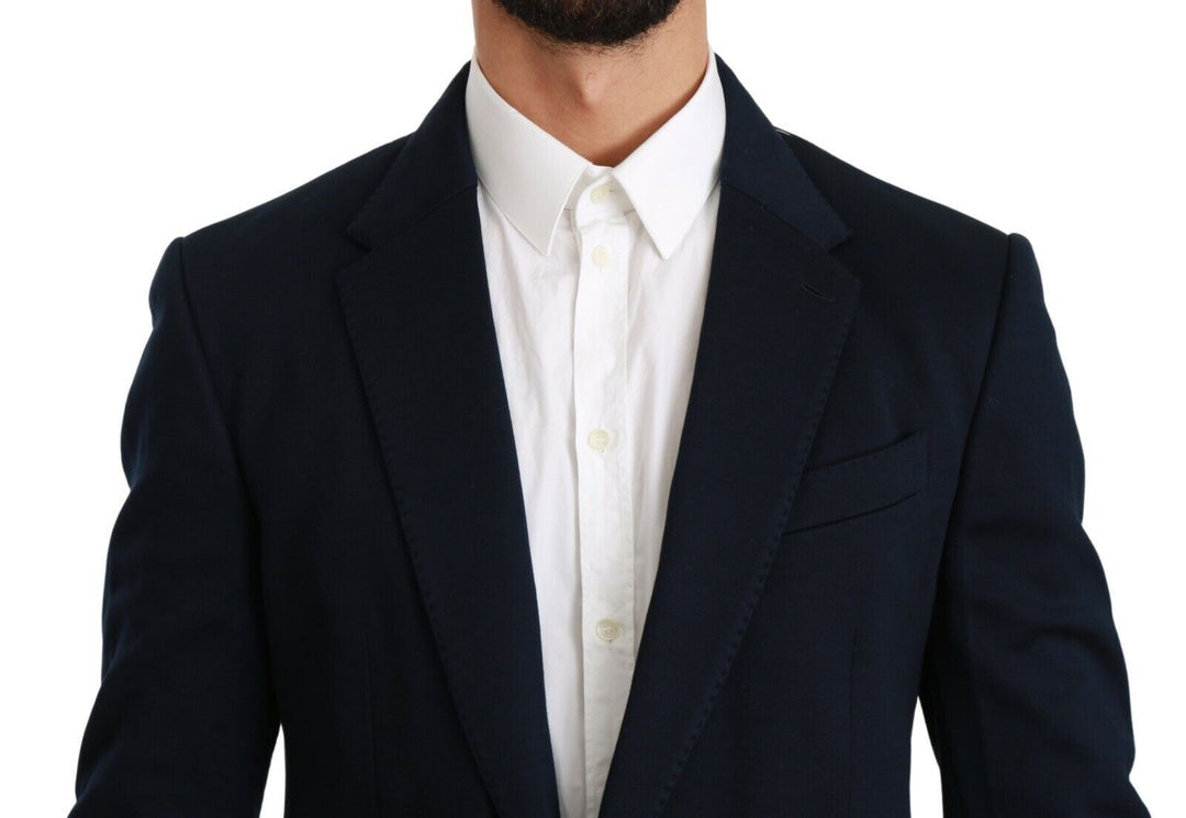Eleganter schmal geschnittener dunkelblauer Herren-Blazer