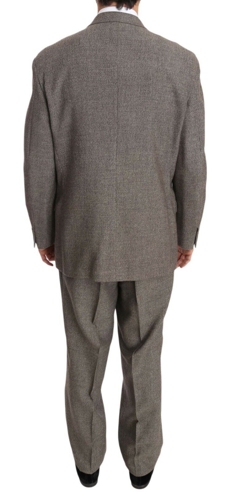 Elegant light brown men's suit made of wool