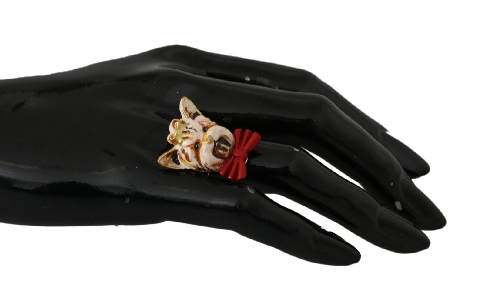 Elegant dog-inspired gold-tone ring