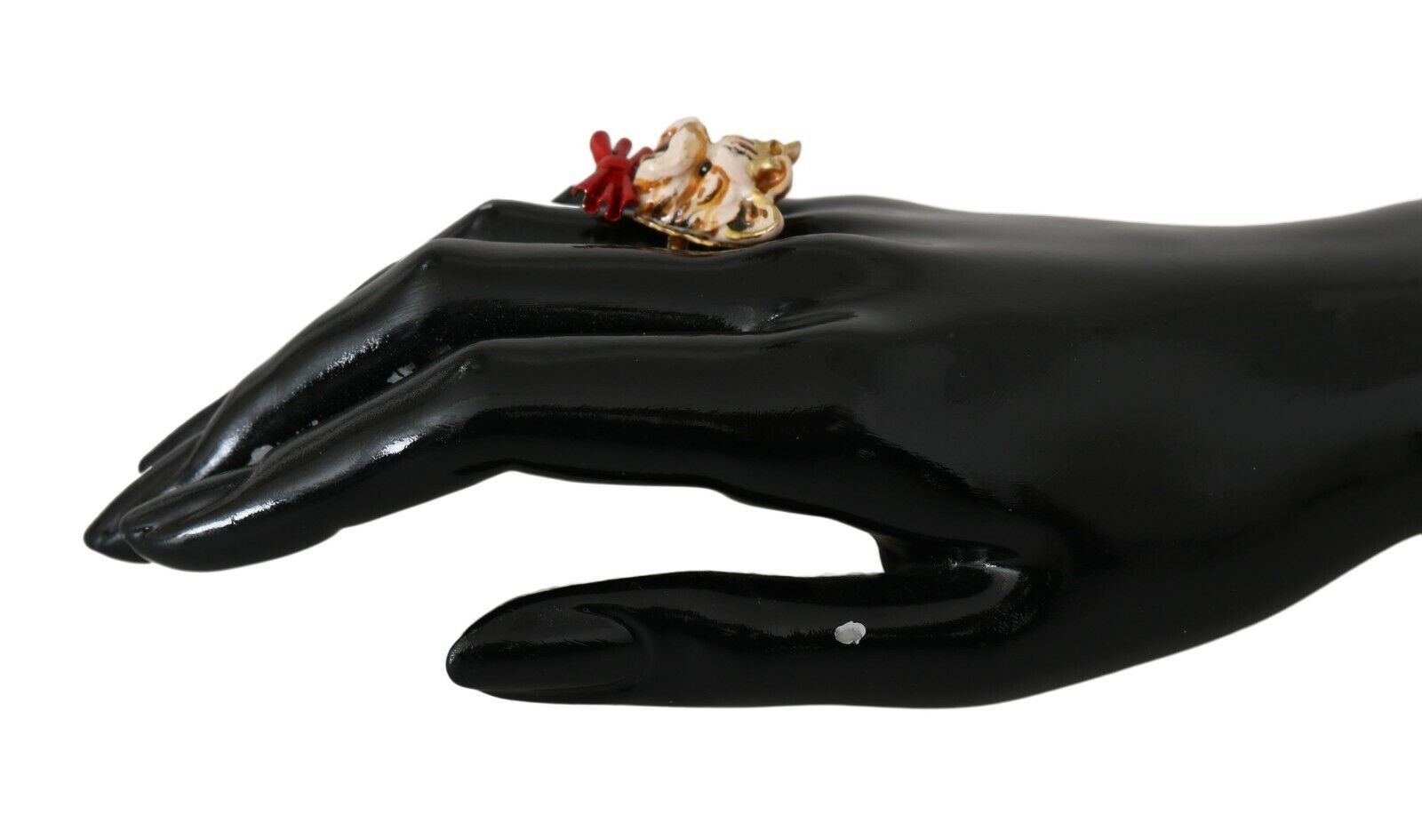 Elegant dog-inspired gold-tone ring