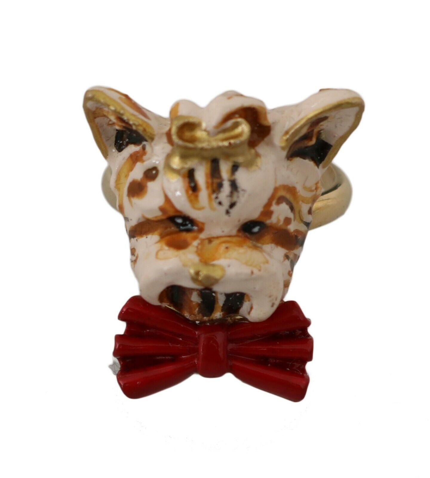 Elegant dog-inspired gold-tone ring