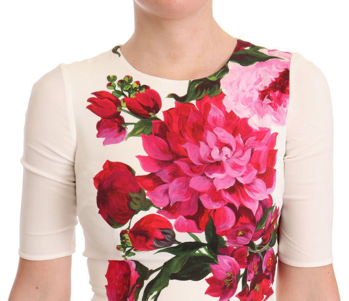 Elegantes geblümtes Midi-Bodycon-Kleid