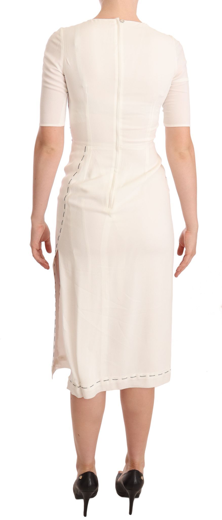 Elegantes geblümtes Midi-Bodycon-Kleid