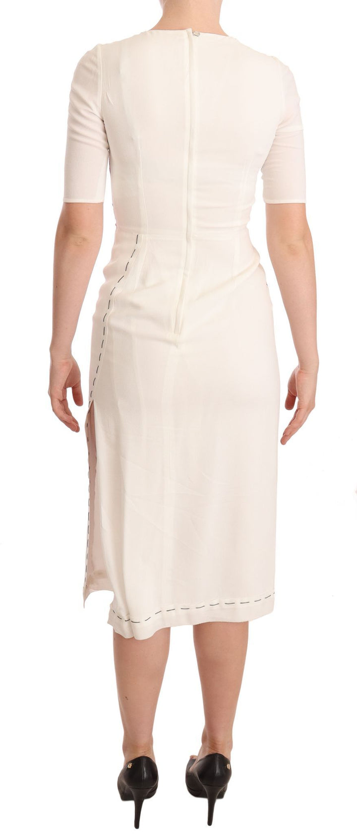 Elegantes geblümtes Midi-Bodycon-Kleid
