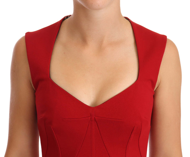 Elegantes Midikleid mit Sweetheart in Rot