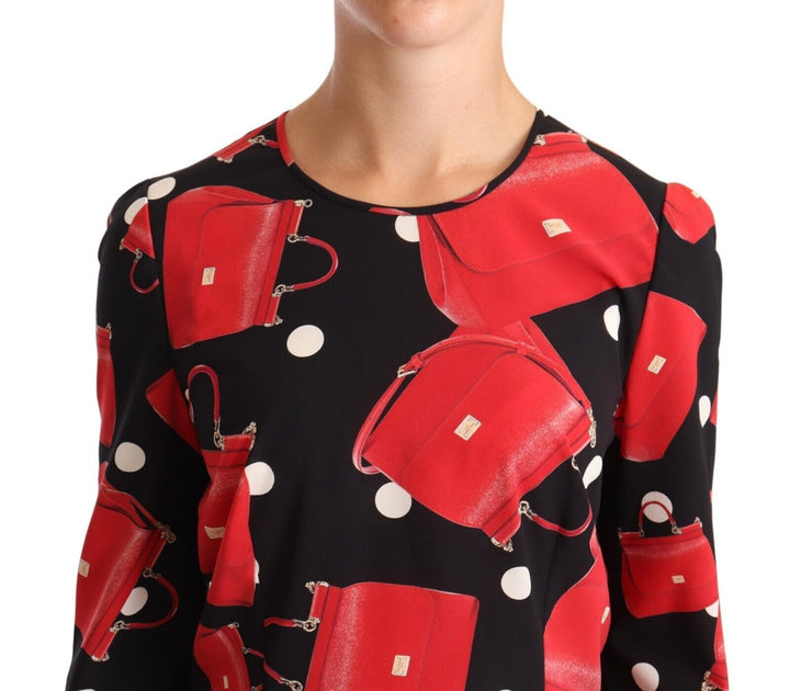 Elegante Bluse mit Taschendruck aus Sizilien