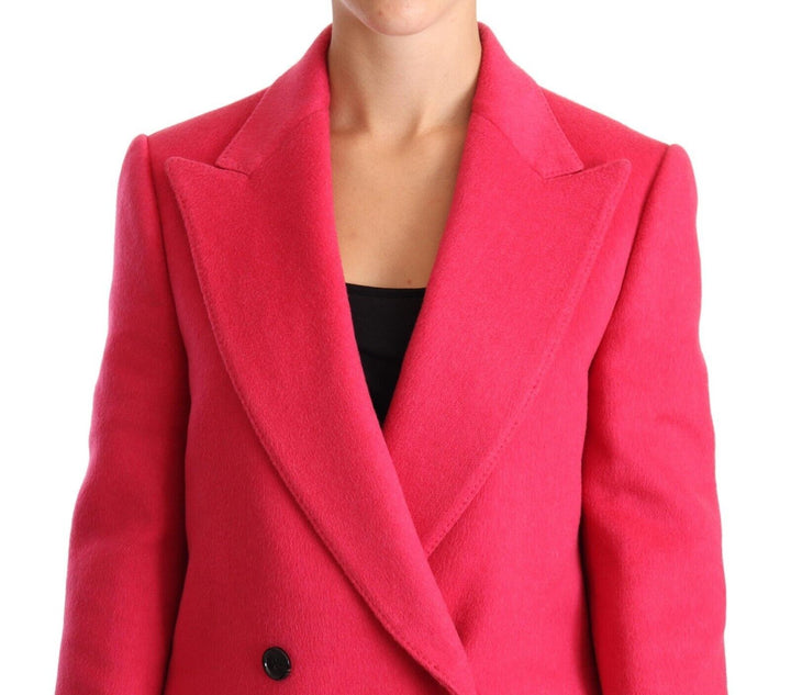 Rosa doppelreihiger Trenchcoat Jacke