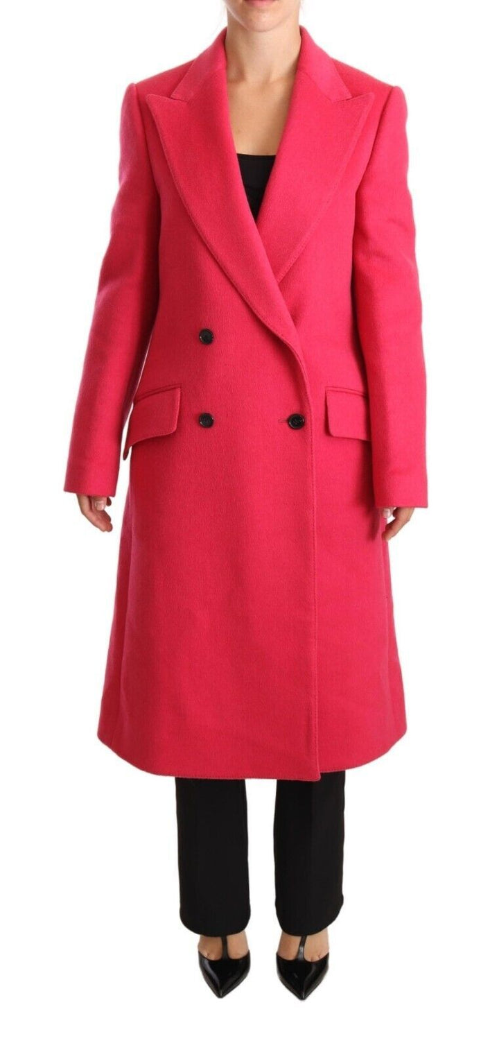 Rosa doppelreihiger Trenchcoat Jacke