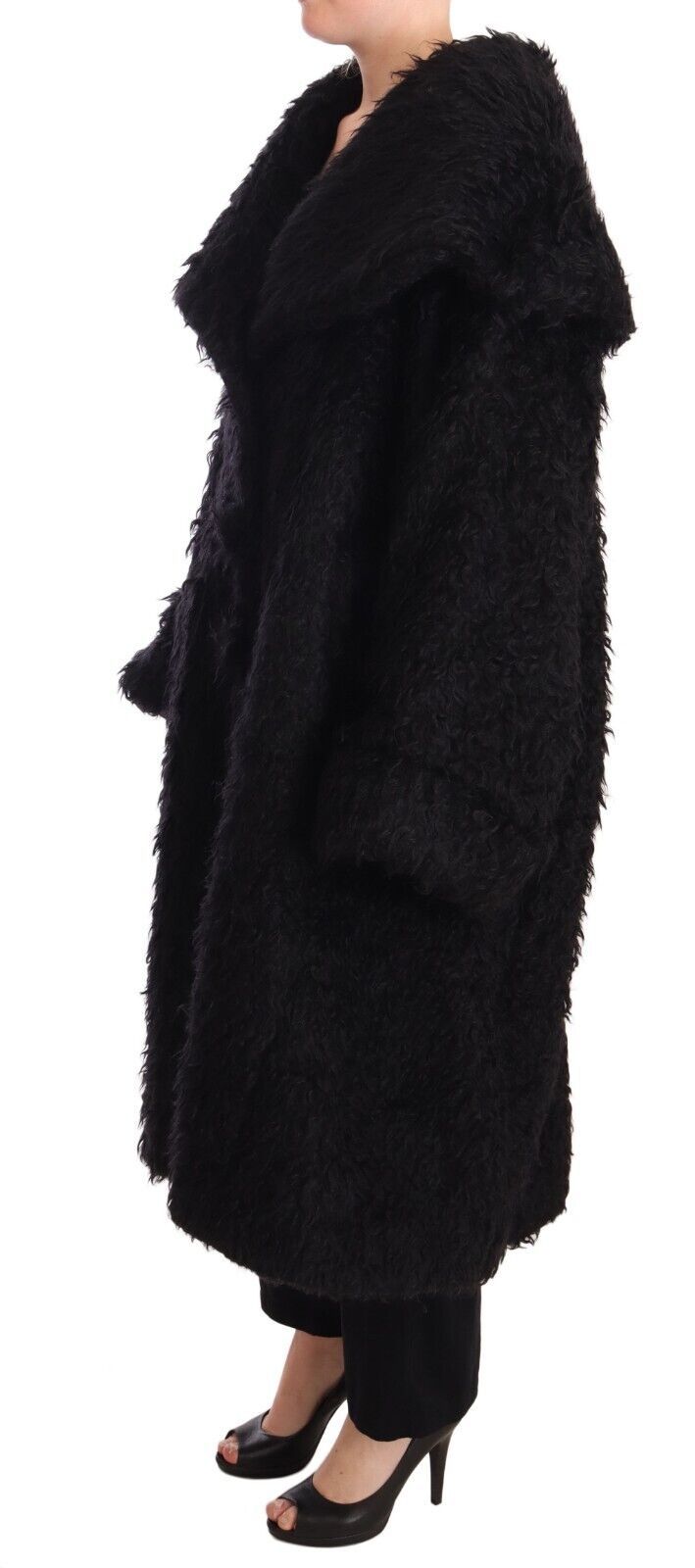 Elegantes Laufsteg-Pelz-Cape Trenchcoat