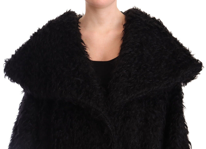 Elegantes Laufsteg-Pelz-Cape Trenchcoat