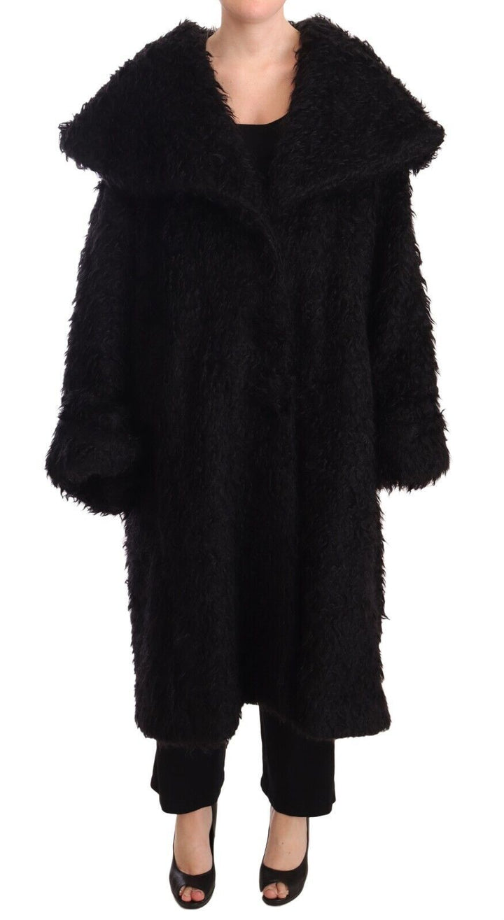 Elegantes Laufsteg-Pelz-Cape Trenchcoat