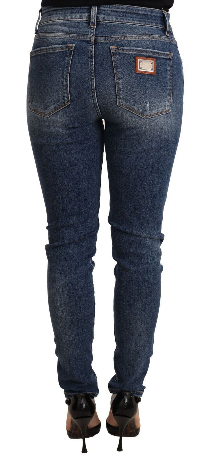Elegante Slim-Fit Distressed Skinny Jeans