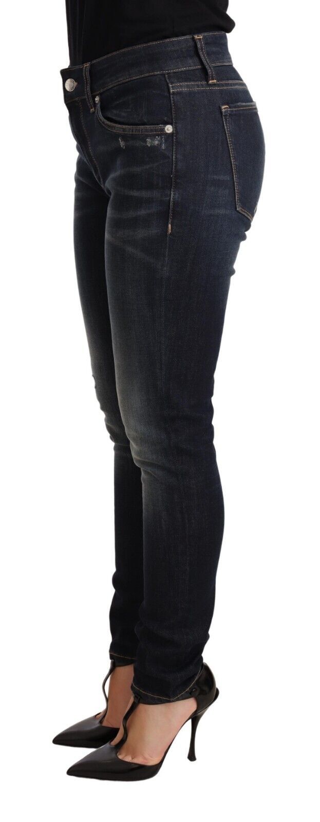 Chic blue slim skinny jeans