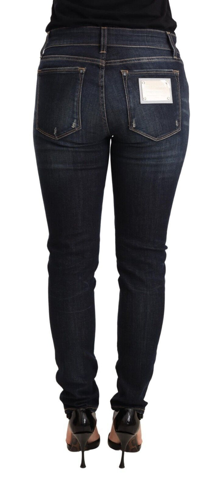 Chic blue slim skinny jeans