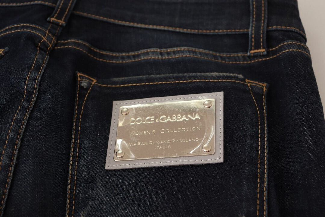Chic blue slim skinny jeans