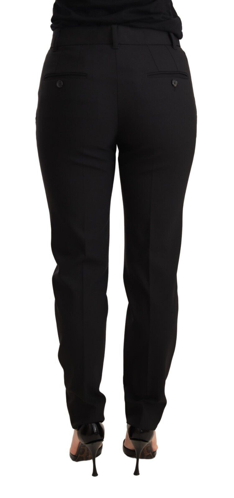 Elegante konisch zulaufende Schurwollhosen