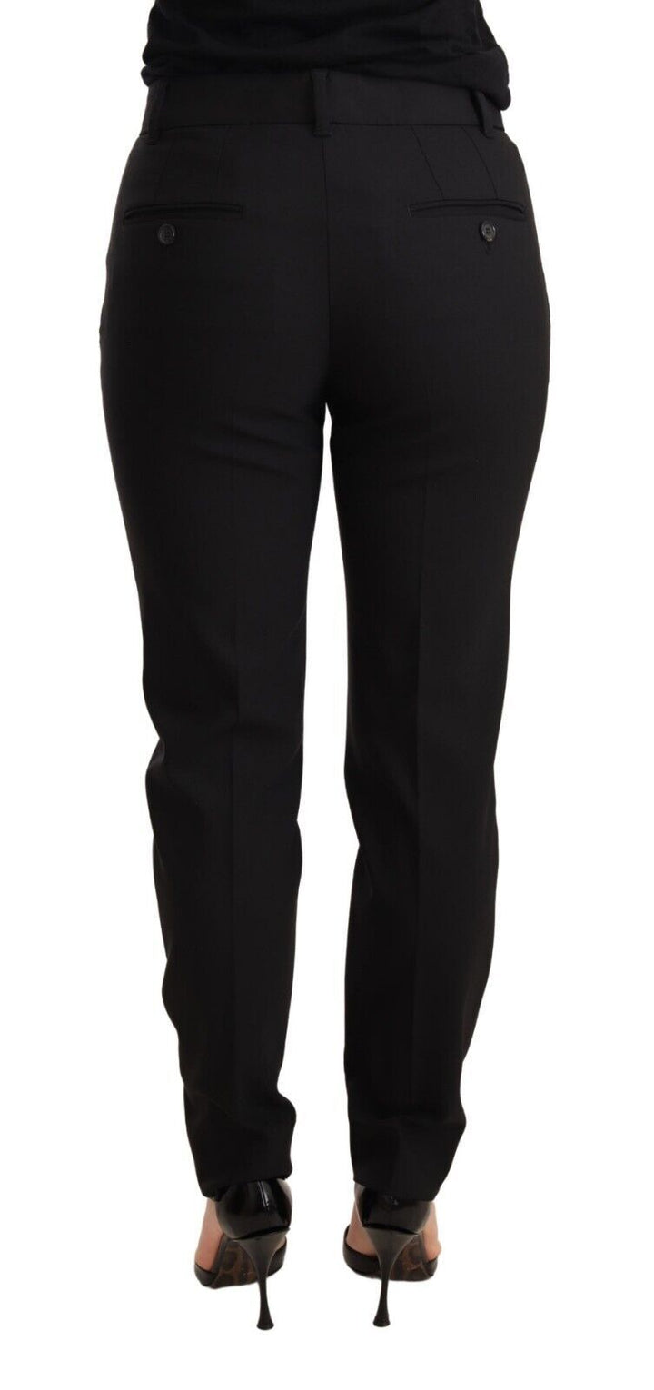 Elegante konisch zulaufende Schurwollhosen