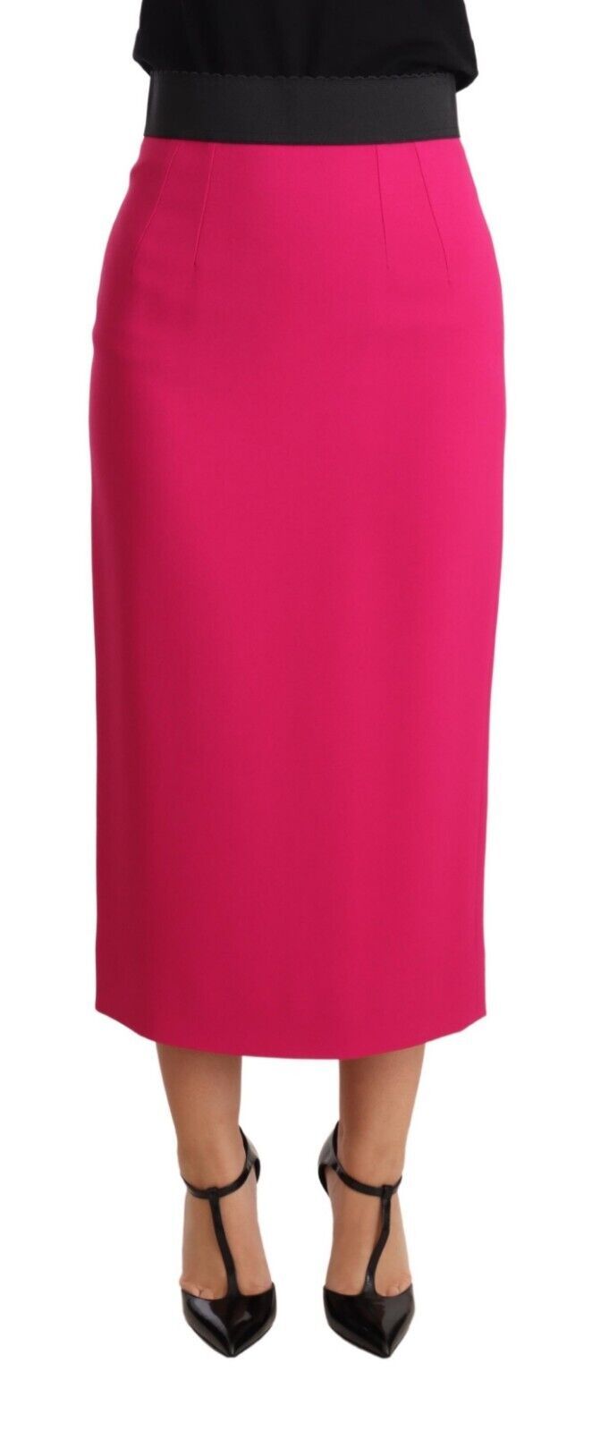 Eleganter Bleistiftrock mit hoher Taille in Rosa