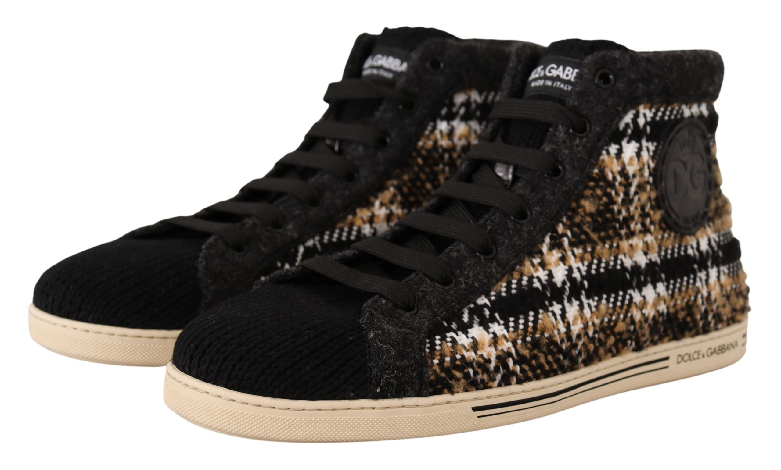 Beige high top fashion sneakers