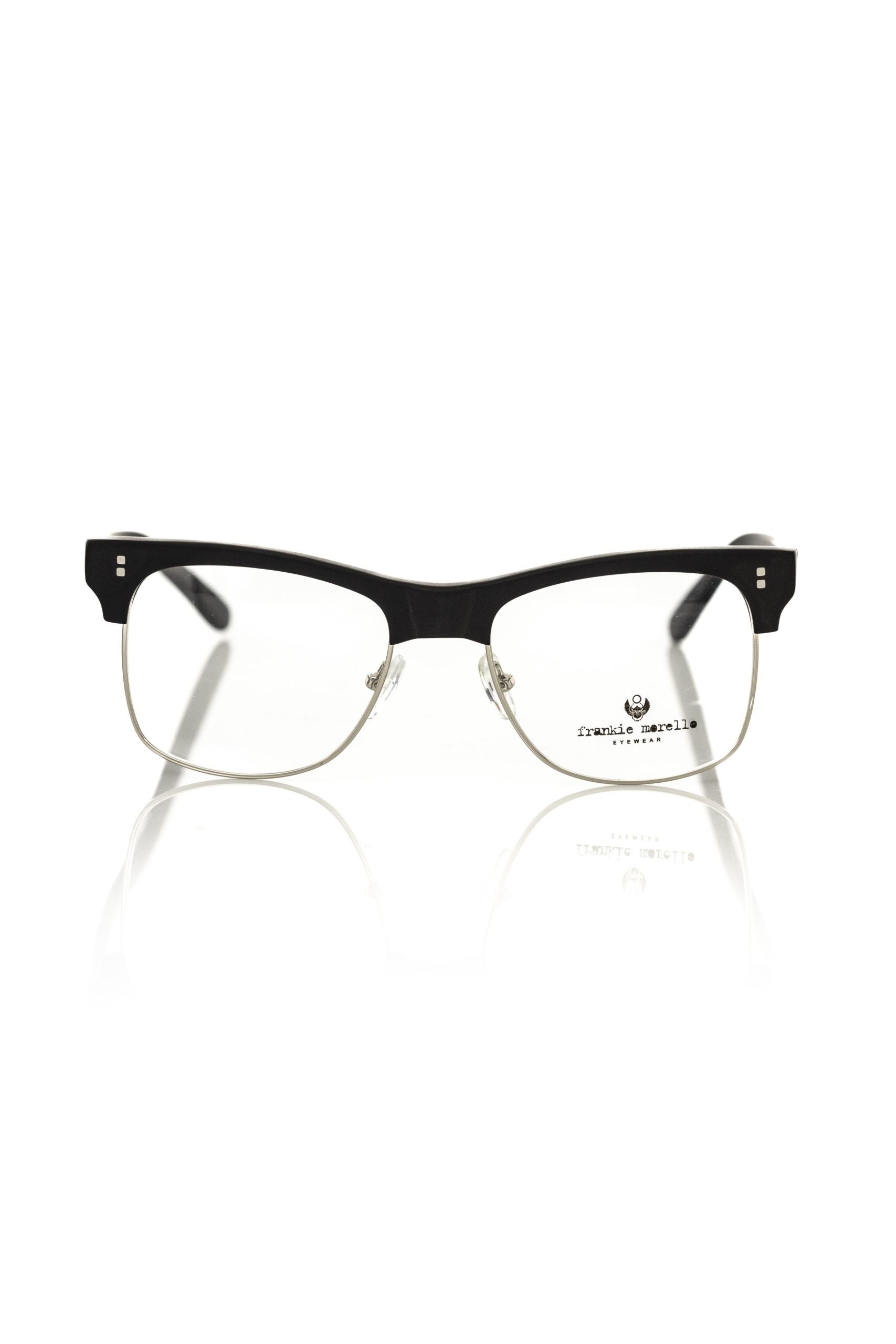 Black acetate unisex glasses frame