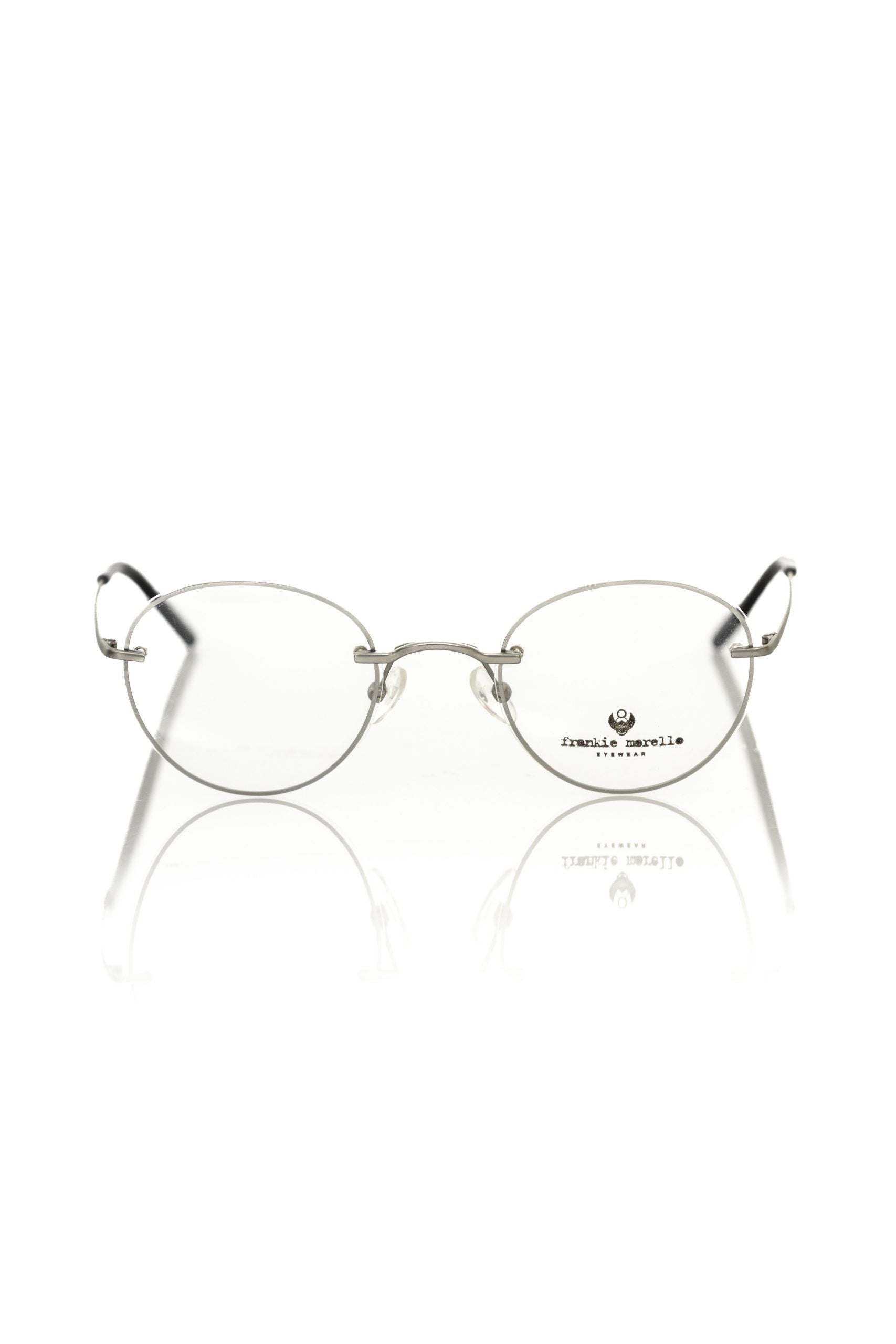 "Silver Metallic Unisex Glasses Frame"