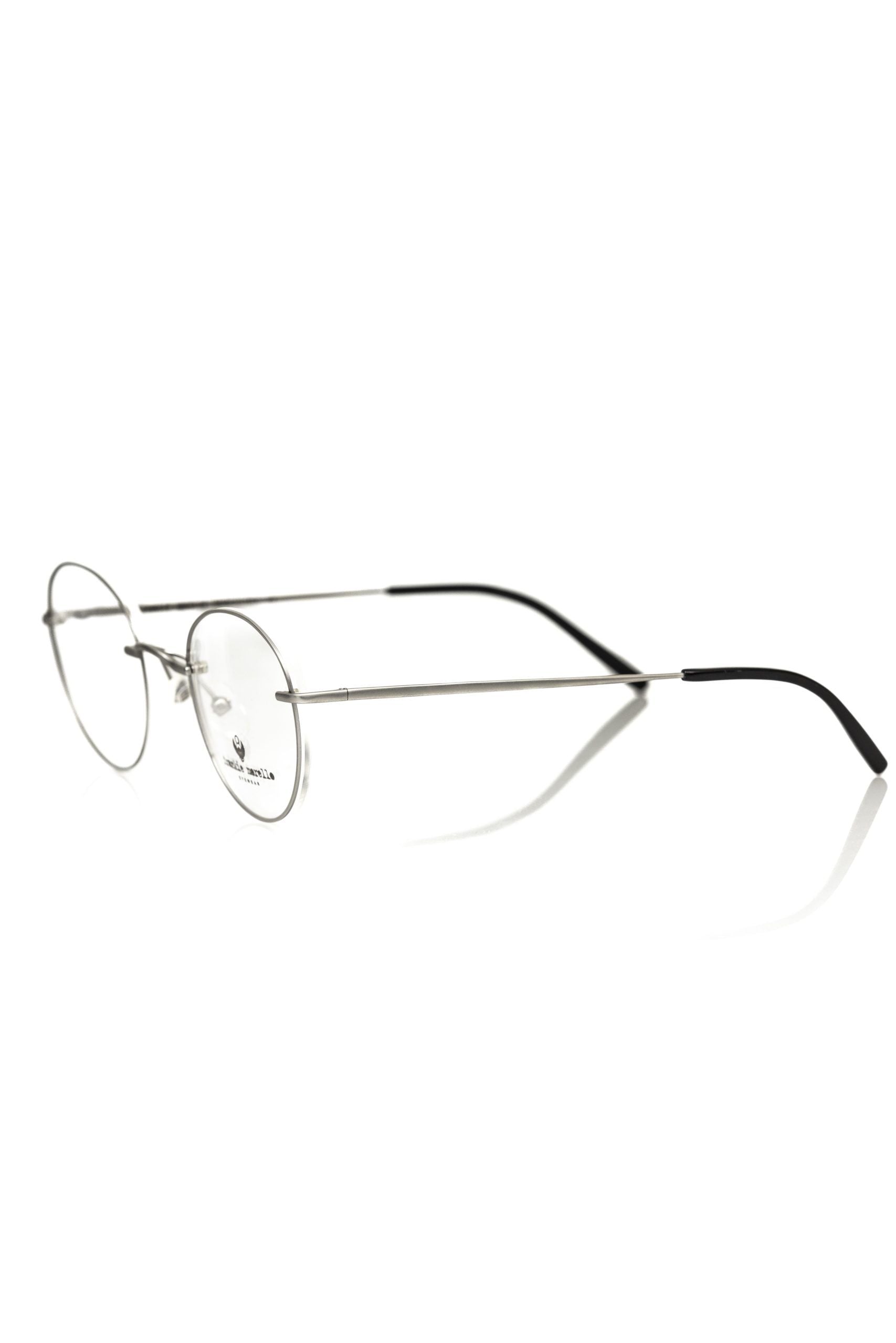 "Silver Metallic Unisex Glasses Frame"