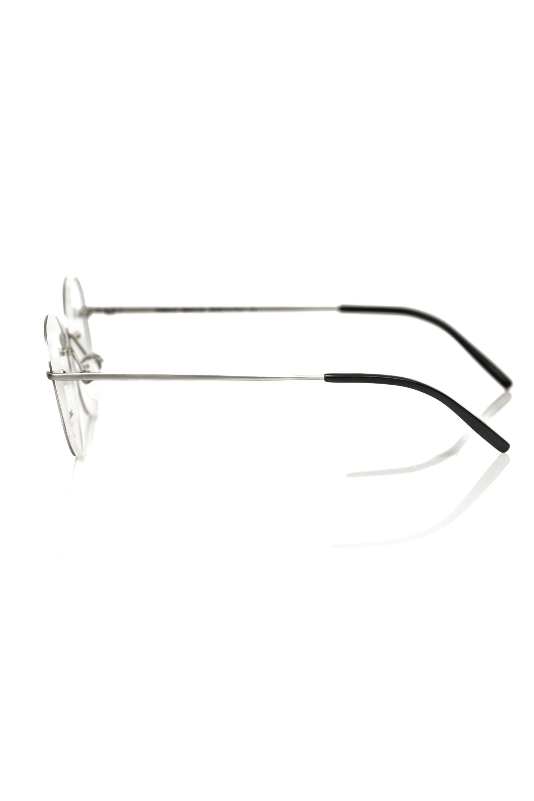 "Silver Metallic Unisex Glasses Frame"