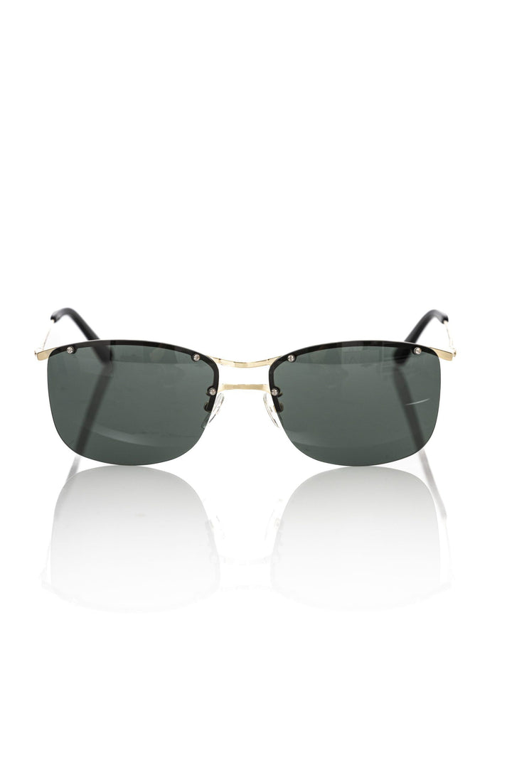 Schwarz Metallic Fiber Männer Sonnenbrille