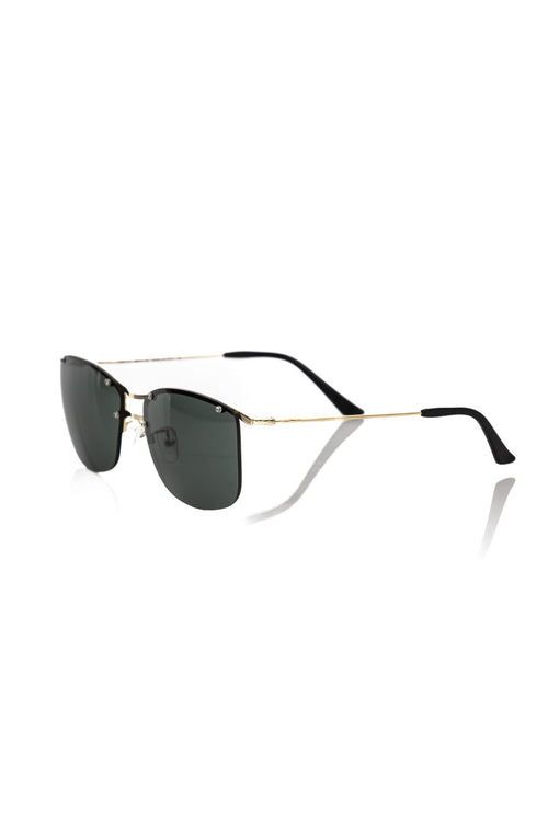 Black Metallic Fiber Men Sunglasses