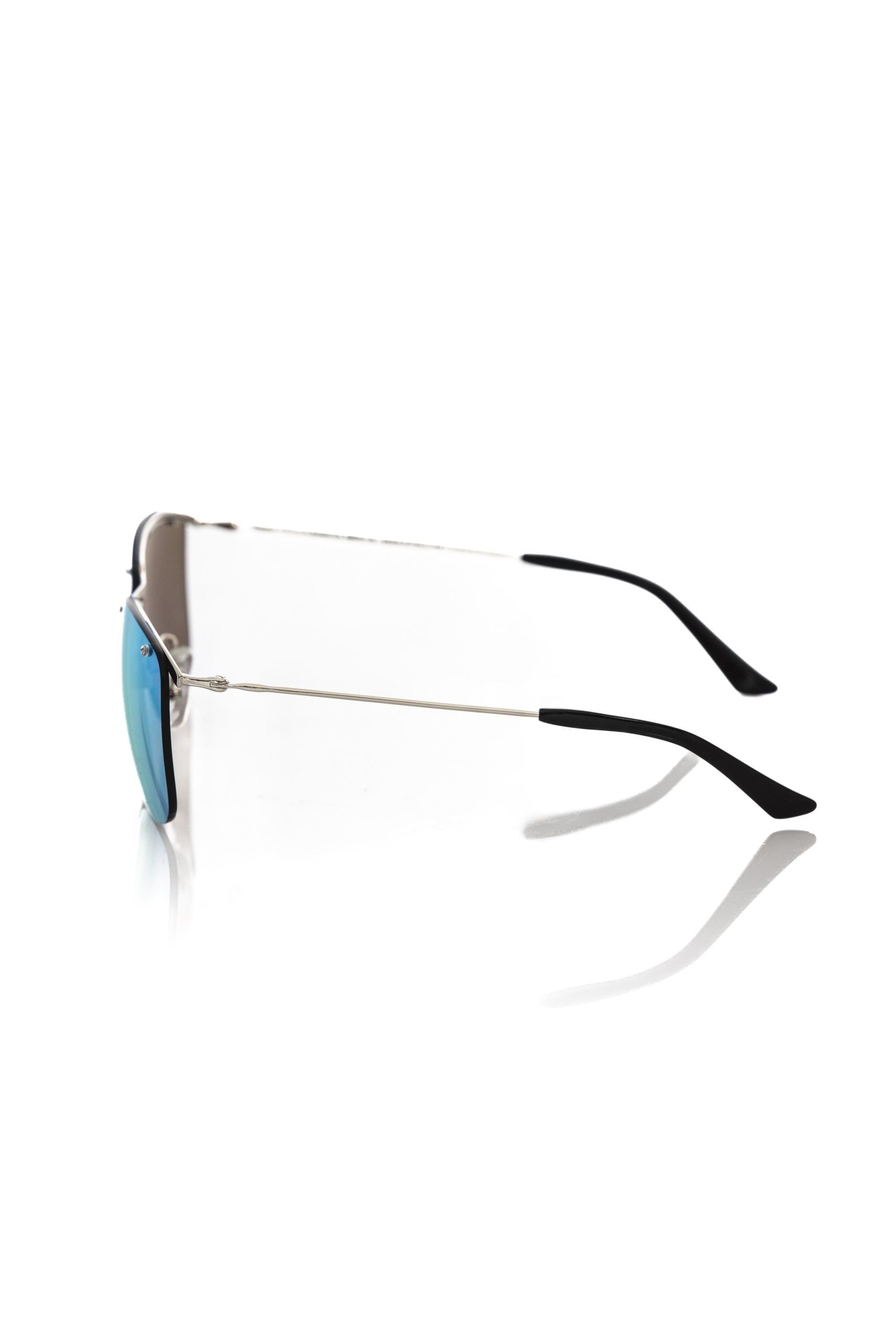 Silver metallic men's sunglasses