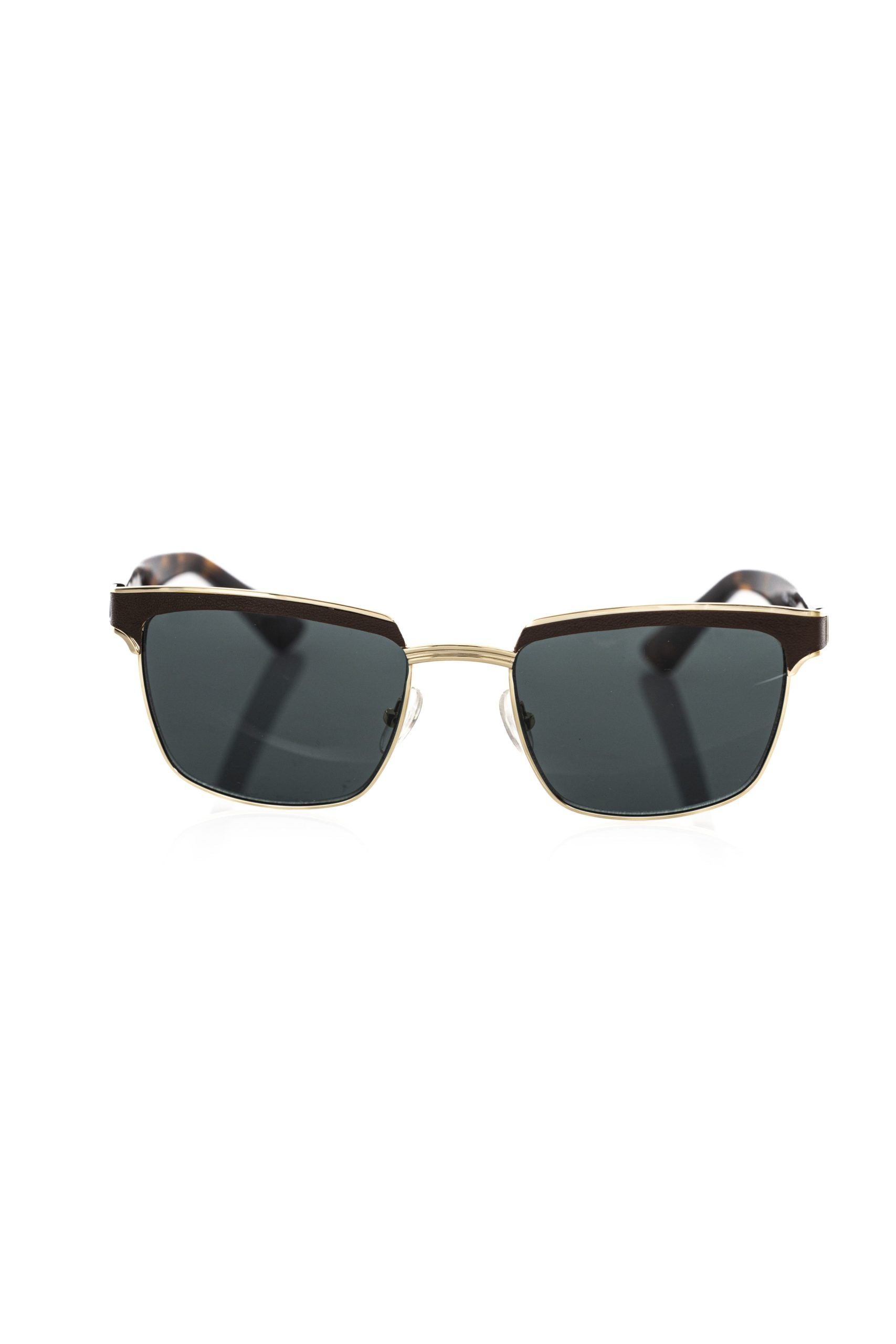 Brown metallic men's sunglasses