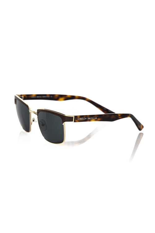 Brown metallic men's sunglasses