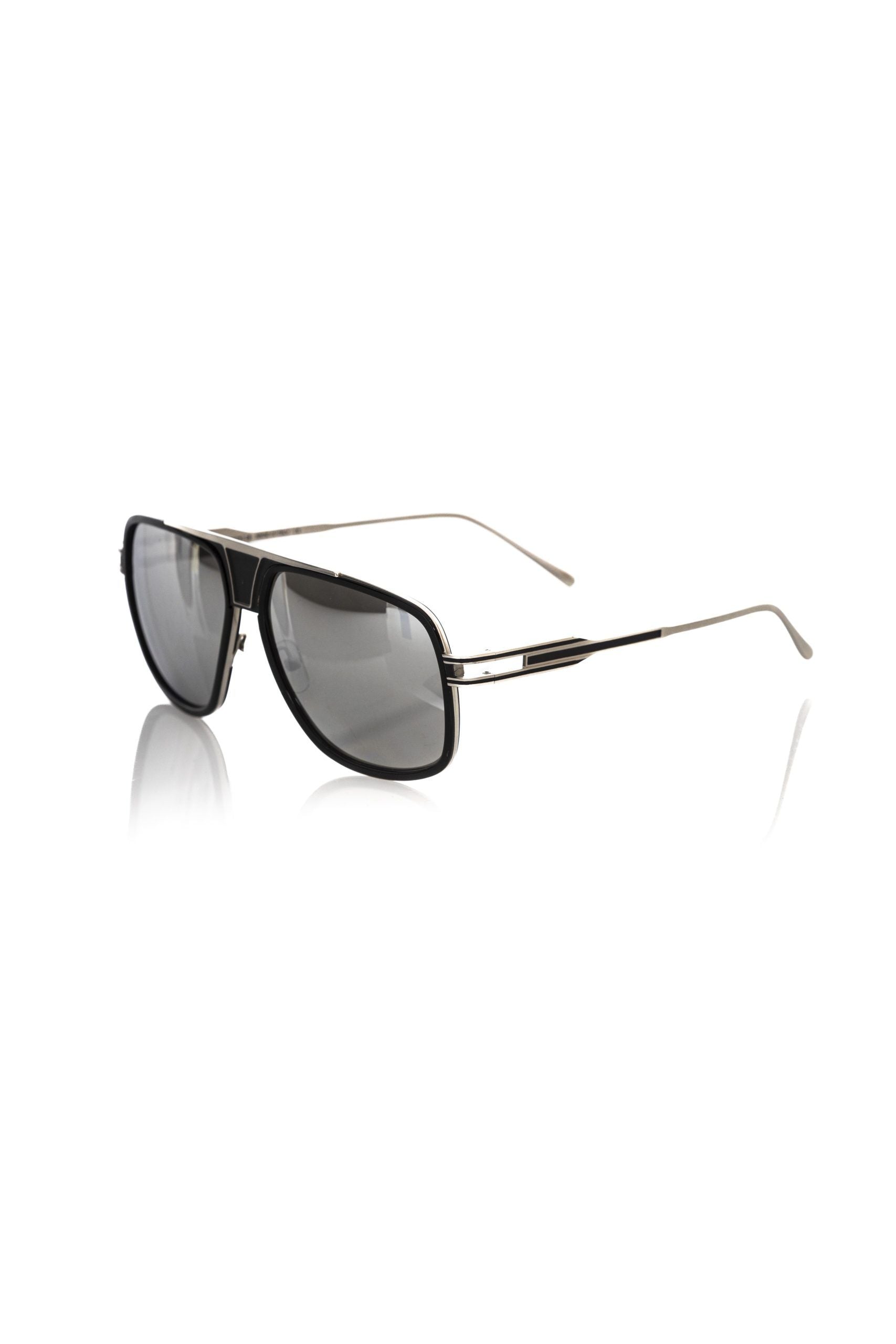 Black metallic sunglasses for men