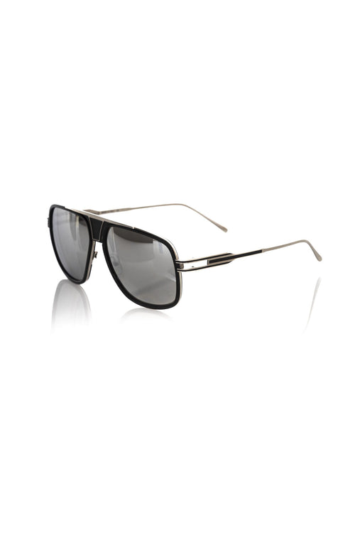 Black metallic sunglasses for men