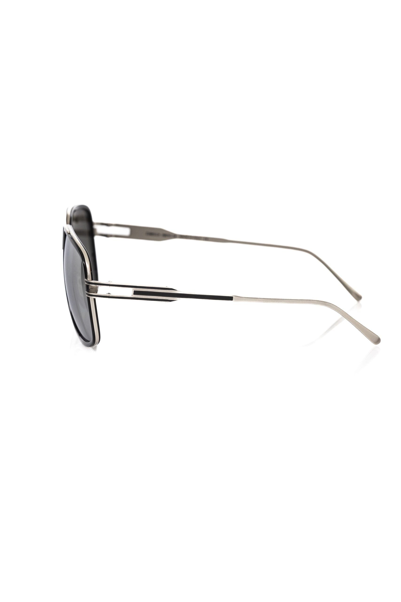 Black metallic sunglasses for men