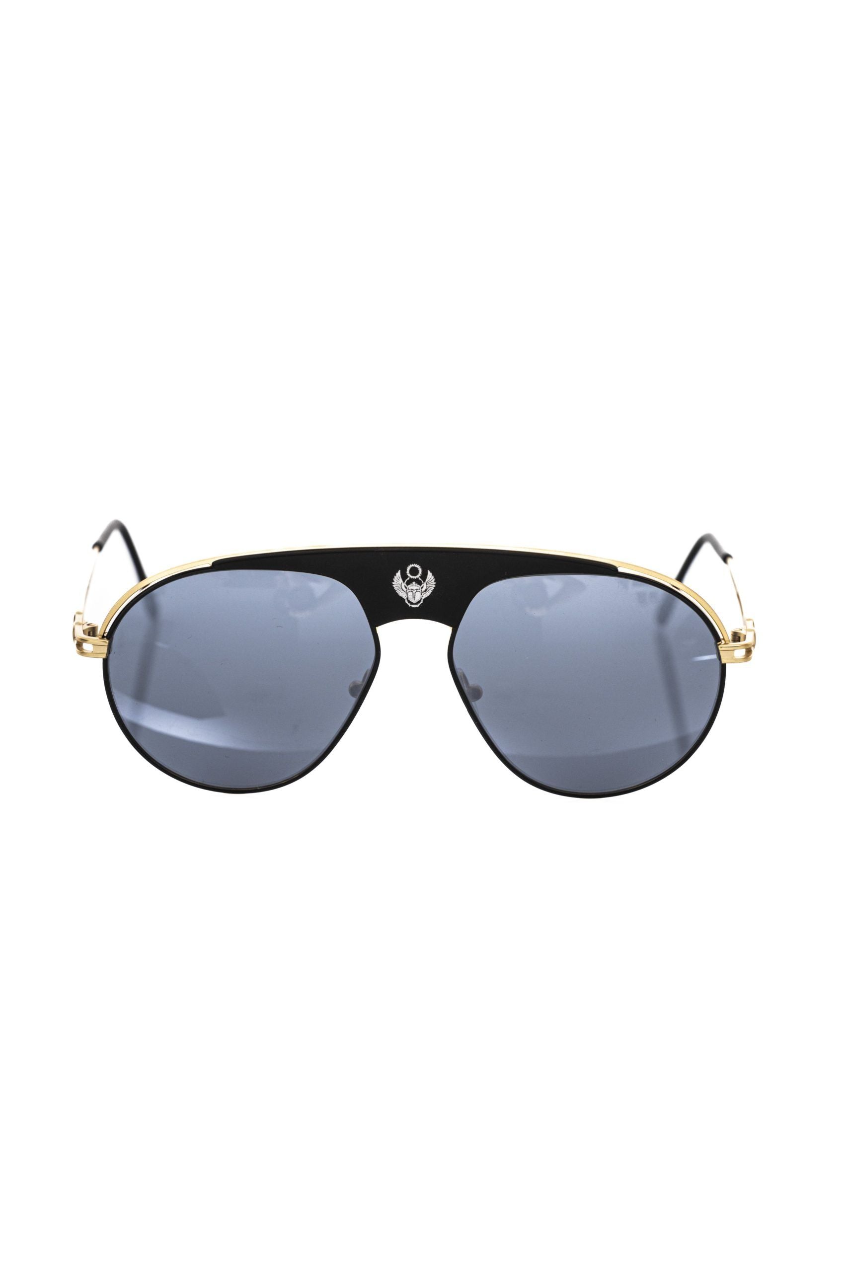 Schwarze Herren-Sonnenbrille mit Metallrahmen