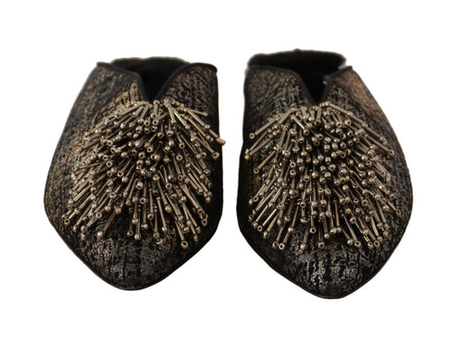 Golden Enchantment leather flats