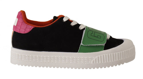 Stylish multicolored lace-up sneakers
