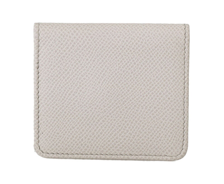 Weiß Dauphine Leder Halter Tasche Brieftasche Kondom Fall