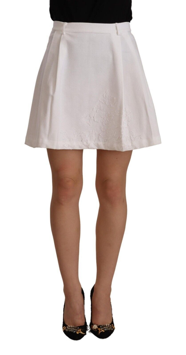 Chic high-waisted A-line mini skirt