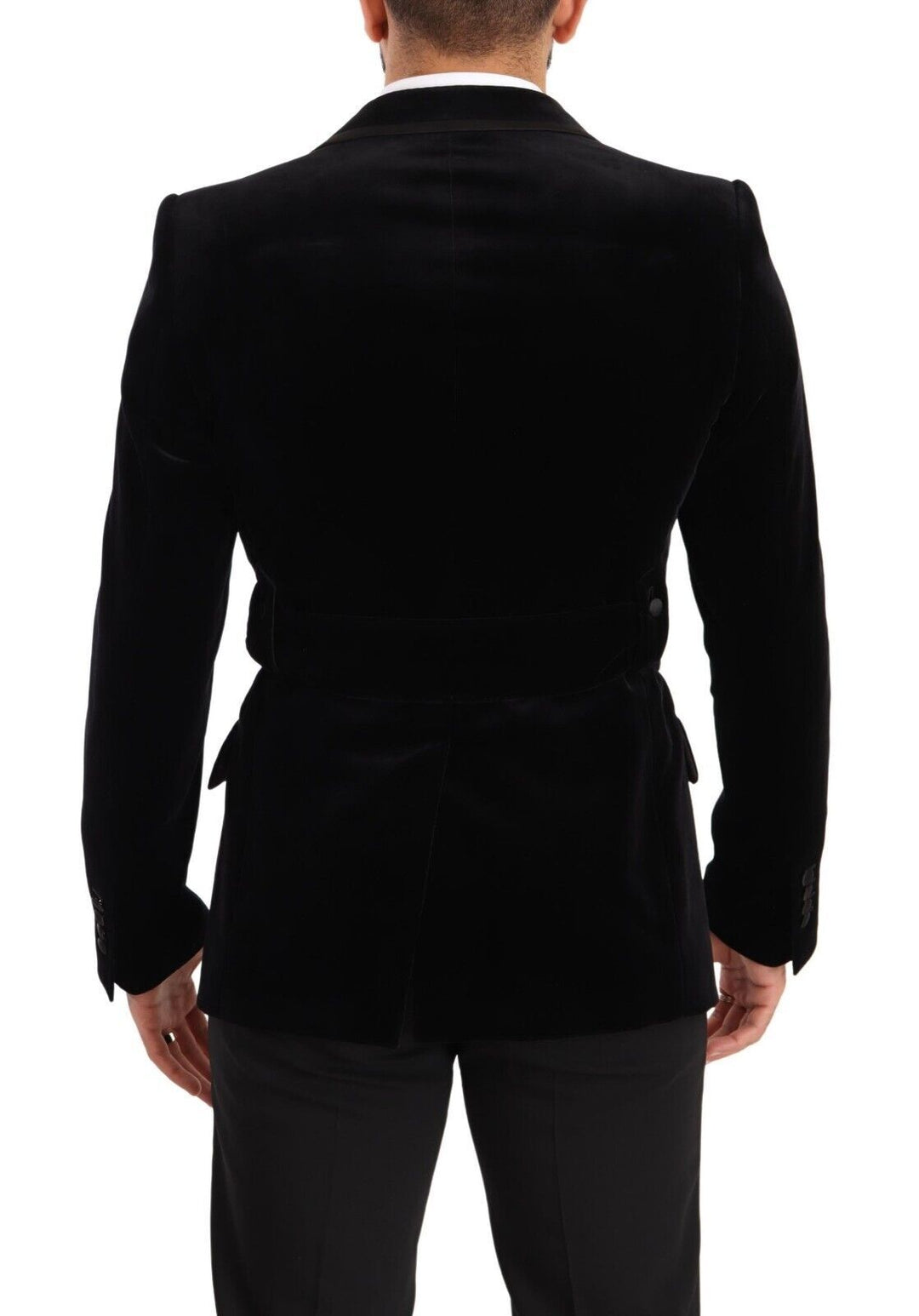 Elegant single-breasted velvet blazer